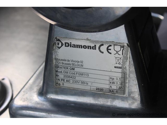Grater, diamond, gm, 0, 38kw, 230v, 8kg, werking niet gekend - afbeelding 2 van  2