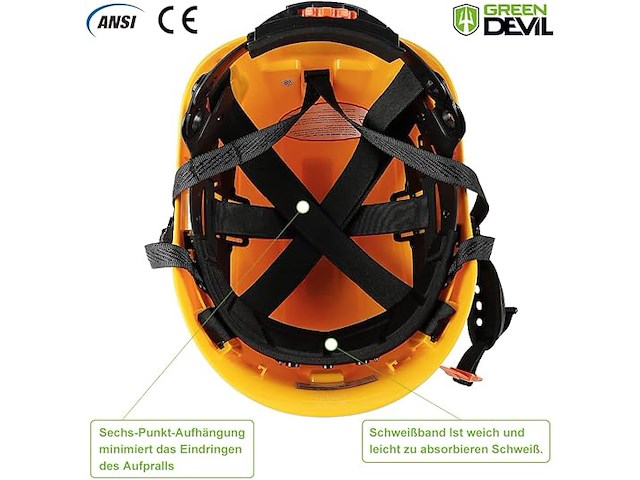 Green devil veiligheidshelm - afbeelding 2 van  3