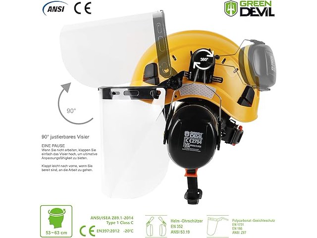 Green devil veiligheidshelm - afbeelding 3 van  3