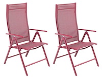 Green lounge 2 opvouwbare aluminium stoelen, ergonomisch gevormd, verstelbaar in 7 posities, ondersteunen tot 120 kg - afbeelding 1 van  8
