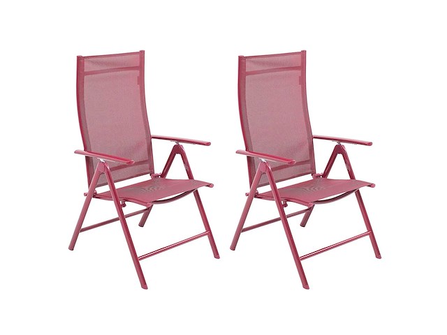 Green lounge 2 opvouwbare aluminium stoelen, ergonomisch gevormd, verstelbaar in 7 posities, ondersteunen tot 120 kg - afbeelding 2 van  8