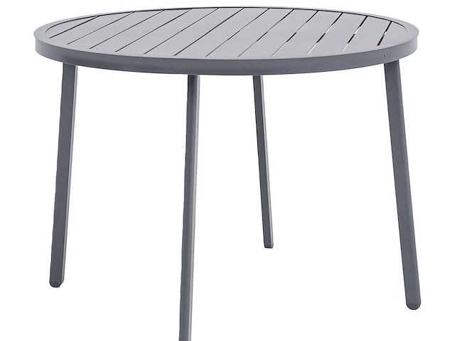 Green lounge ronde tuintafel, gemaakt van weerbestendig aluminium, ø 100 cm - afbeelding 1 van  8