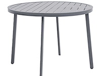 Green lounge ronde tuintafel, gemaakt van weerbestendig aluminium, ø 100 cm