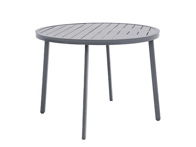 Green lounge ronde tuintafel, gemaakt van weerbestendig aluminium, ø 100 cm - afbeelding 2 van  8