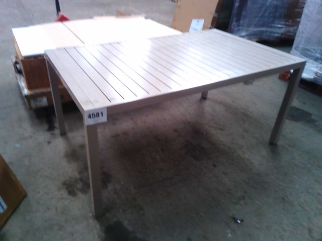 Green lounge tuintafel gemaakt van weerbestendig aluminium, ca. 161 x 100 x 72 cm - taupe - afbeelding 6 van  6