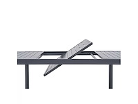 Green lounge tuintafel van aluminium, gs-gecertificeerd, uitschuifbaar van 160 tot 240 cm. - afbeelding 8 van  10