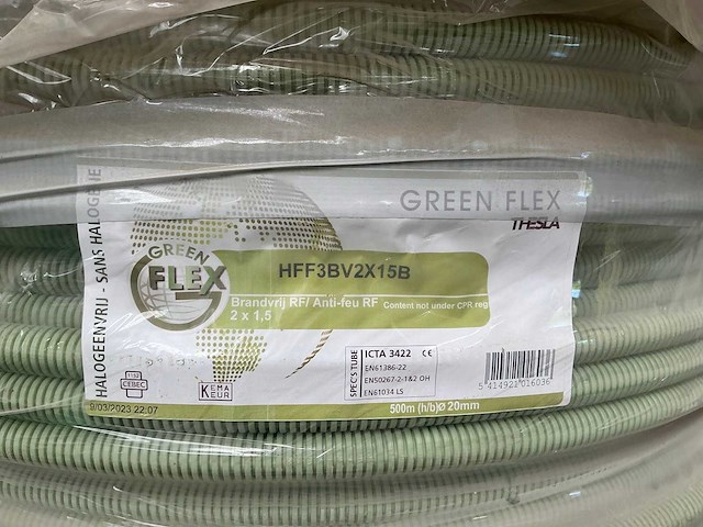 Greenflex brandvrij rf 2x1,5mm (+/- 1000m) - afbeelding 3 van  3