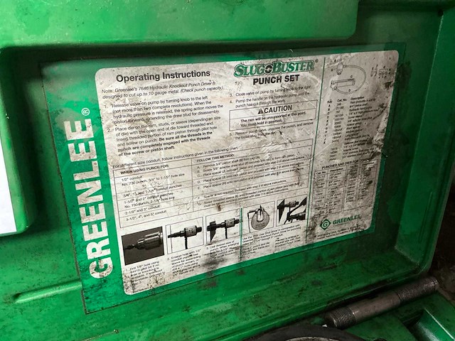 Greenlee 767 hydraulische pons-set - afbeelding 3 van  4