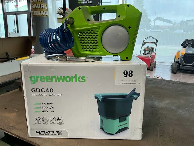 Greenworks 4100802 accu luchtcompressor - afbeelding 1 van  5