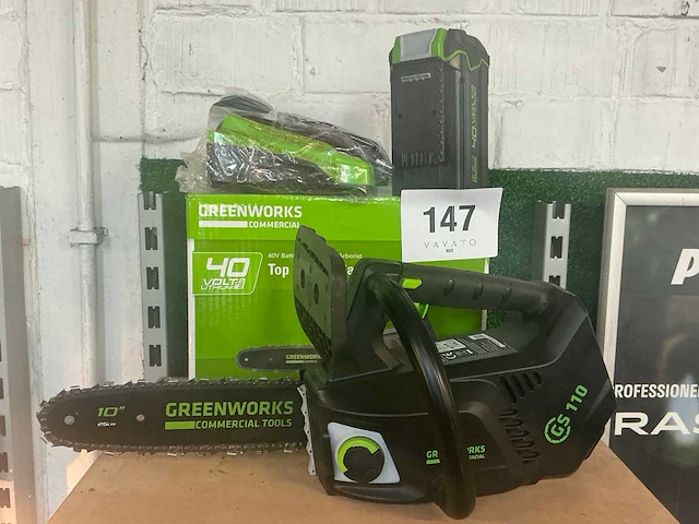 Greenworks gs110 accu kettingzaag - afbeelding 1 van  3