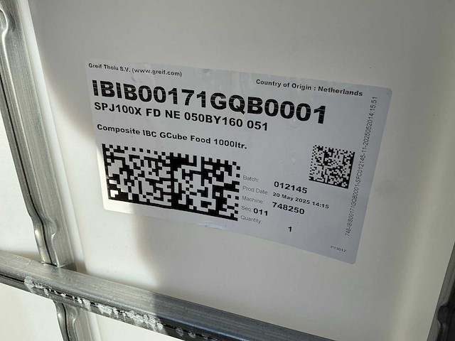 Greif gcube ibc-container 1000l (2x) - afbeelding 5 van  5