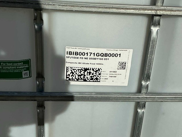 Greif gcube ibc-container 1000l (4x) - afbeelding 5 van  5
