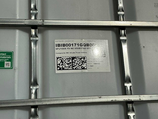 Greif gcube ibc-container 1000l (4x) - afbeelding 5 van  5