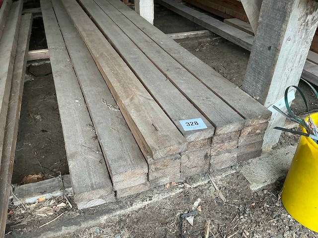 Grenen houten planken/balken (25x) - afbeelding 1 van  3