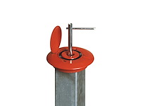 Grenspaal, warmgegalvaniseerd staal, handmatig verzonken voor beton, h 900 mm - afbeelding 4 van  6
