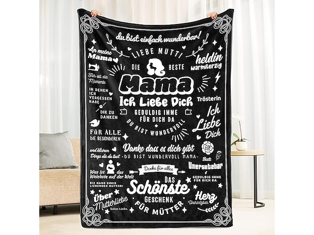 Greysky moederdagcadeau voor mama, knuffeldeken - afbeelding 1 van  3