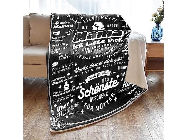 Greysky moederdagcadeau voor mama, knuffeldeken - afbeelding 3 van  3