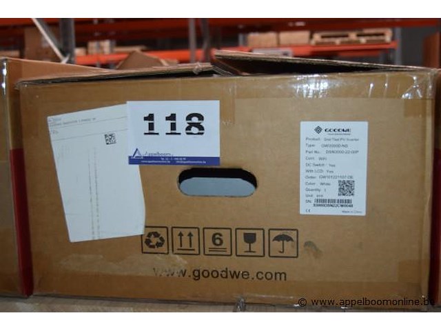 Grid-tied pv omvormer, goodwe, gw3000d-ns, werking niet gekend - afbeelding 1 van  2