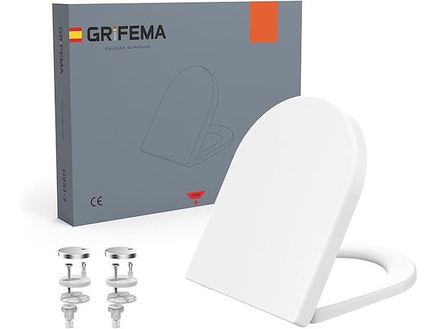 Grifema d-vormige softclose toiletbril - afbeelding 1 van  1