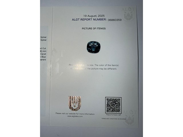 Grijsblauwe spinel - afbeelding 9 van  9
