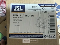 Grijze koppelbare buisklemmen jsl (100 st/doos-13 dozen)