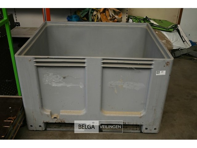 Grijze palletbox - afbeelding 1 van  2