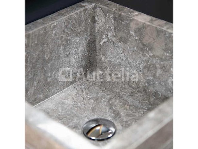 Grijze piramide vrijstaande badkamerwastafel: h/90cm nieuw - afbeelding 2 van  3