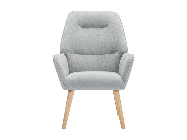 Grijze stoffen fauteuil - afbeelding 2 van  6