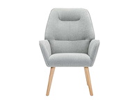 Grijze stoffen fauteuil - afbeelding 2 van  6