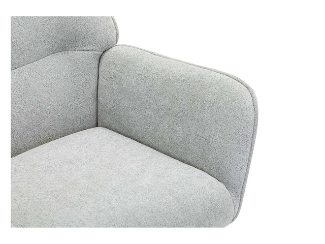 Grijze stoffen fauteuil - afbeelding 4 van  6