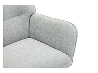 Grijze stoffen fauteuil - afbeelding 4 van  6