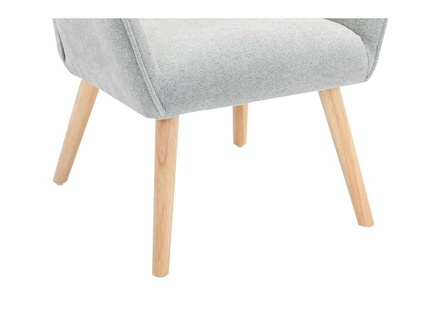Grijze stoffen fauteuil - afbeelding 5 van  6