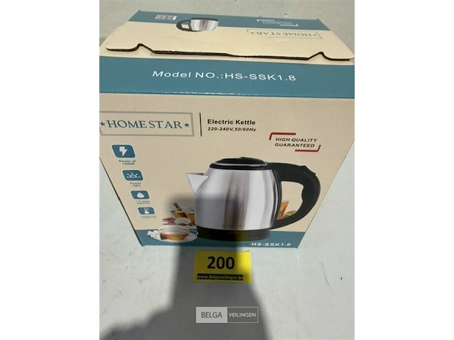 Grijze waterkoker homestar 1,8 liter - afbeelding 3 van  3
