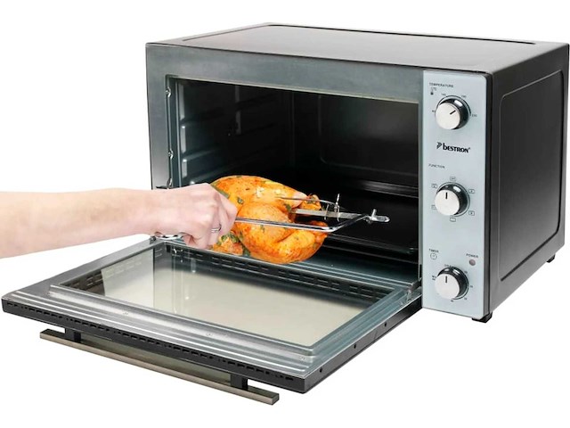 Grilloven 55l 2000w zwart/roestvrij staal - bestron - aov55 - afbeelding 3 van  3