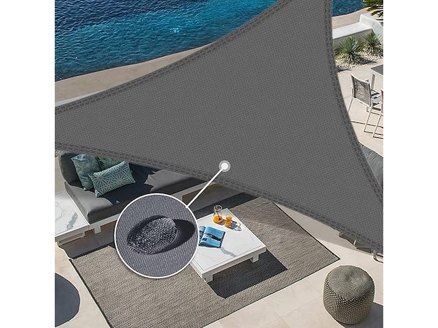 Gris antracita schaduwzeil 5x5x5m - afbeelding 1 van  1