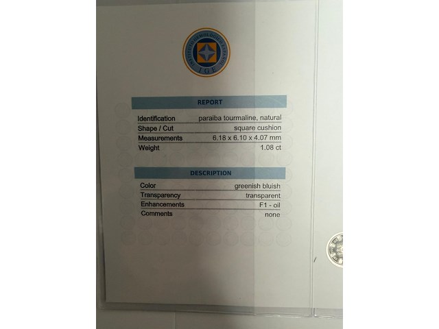 Groenachtige blauwe paraiba toermalijn - afbeelding 5 van  8