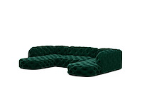 Groene fluwelen panoramische bank - afbeelding 7 van  13