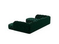 Groene fluwelen panoramische bank - afbeelding 9 van  13