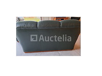 Groene leren fauteuils (3 + 1), salontafel - afbeelding 5 van  11