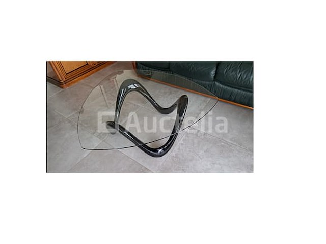 Groene leren fauteuils (3 + 1), salontafel - afbeelding 8 van  11