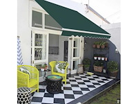 Groene luifel met krukas 400 x 250 cm - afbeelding 1 van  6