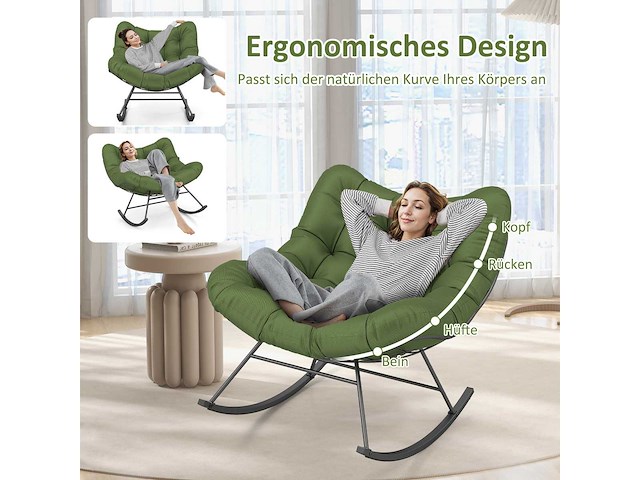 Groene schommelstoel - afbeelding 4 van  5