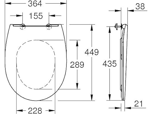 Grohe bau ceramic wc-zitting alpinewit - afbeelding 2 van  3