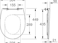 Grohe bau ceramic wc-zitting alpinewit - afbeelding 2 van  3