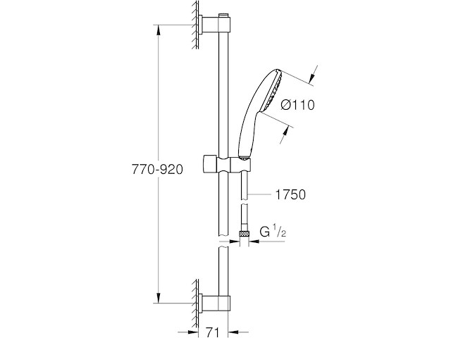 Grohe douchestangset - afbeelding 2 van  3