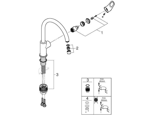 Grohe keukenmengkraan - afbeelding 2 van  3
