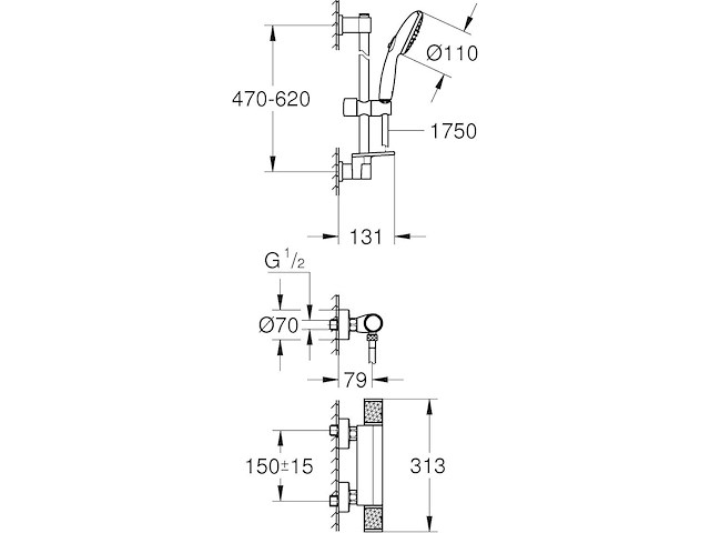 Grohe precision feel doucheset - afbeelding 2 van  3