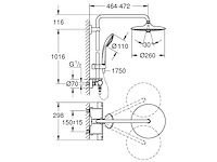 Grohe vitalio joy doucheset 260 met thermostaat, 3 stralen, chromen 26403001 - afbeelding 8 van  9