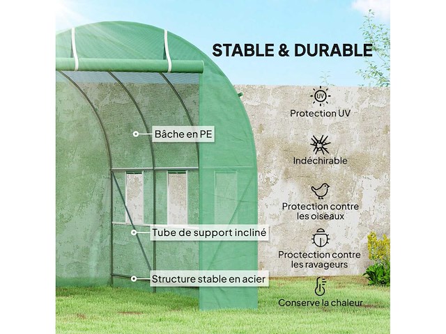 Grondoppervlak van de kastunnel 7m² 3,5l x 2w x 2h m - afbeelding 5 van  7