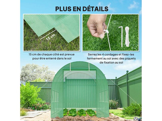 Grondoppervlak van de kastunnel 7m² 3,5l x 2w x 2h m - afbeelding 6 van  7